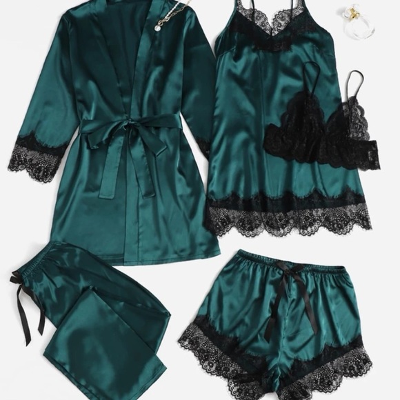 Other - Lace satin cami pajama set